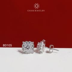 Hoa Tai BD105 CHAM JEWELRY , Chủ 4.0mm ( Barcode TBD1502).