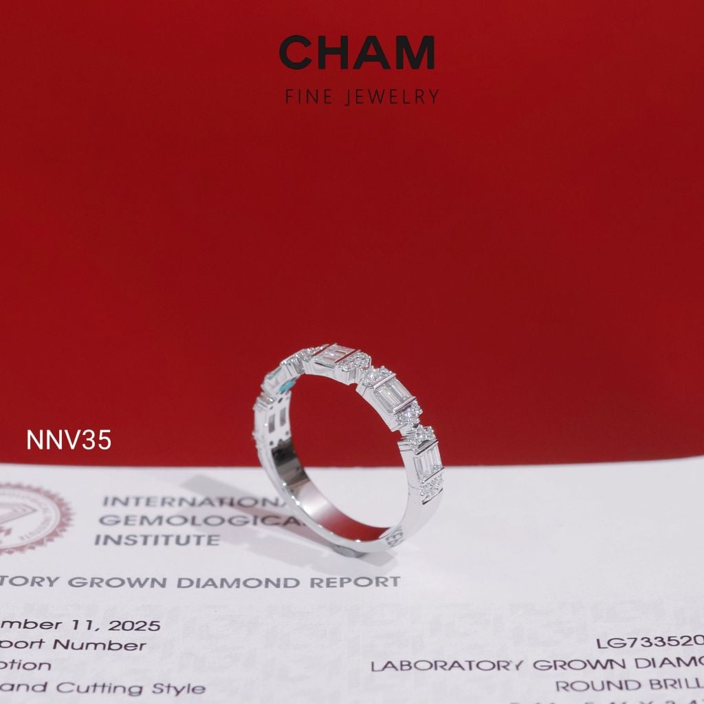 Nhẫn Nữ NMV35 Vàng 10k Kim Cương Lab Grown Diamond