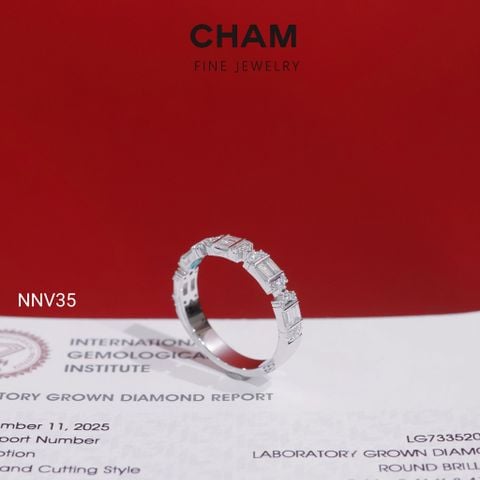 Nhẫn Nữ NMV35 Vàng 10k Kim Cương Lab Grown Diamond