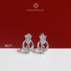 Hoa Tai BG77 CHAM JEWELRY, Hoa Tai Kiểu Tròn (Barcode TBG1130)