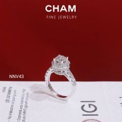Nhẫn Nữ NNV43 Vàng 10k Chủ 6.3 Kim Cương Lab Grown Diamond
