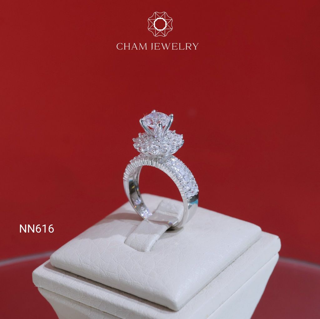 Nhẫn NN616 CHAM JEWELRY, Chủ 6.0mm (Barcode NNNH34)
