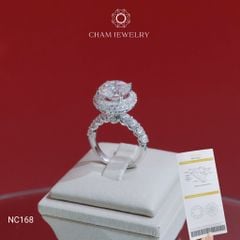 Nhẫn NC168 CHAM JEWELRY, Full Đá Moissanite, Chủ 10.0mm (Barcode OCNN09)