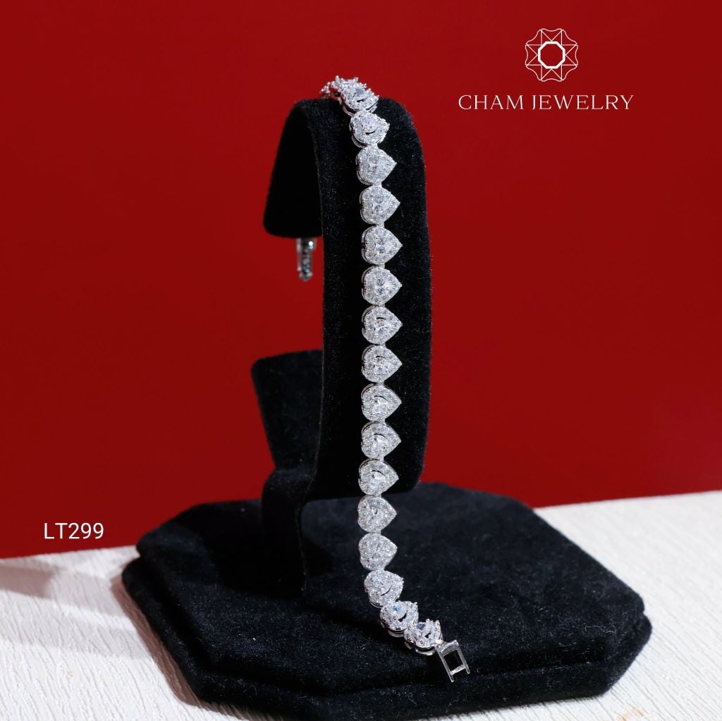 Lắc Tay LT299 CHAM JEWELRY, Chủ 3.0mm Bản 6.0mm (Barcode TLT1276)