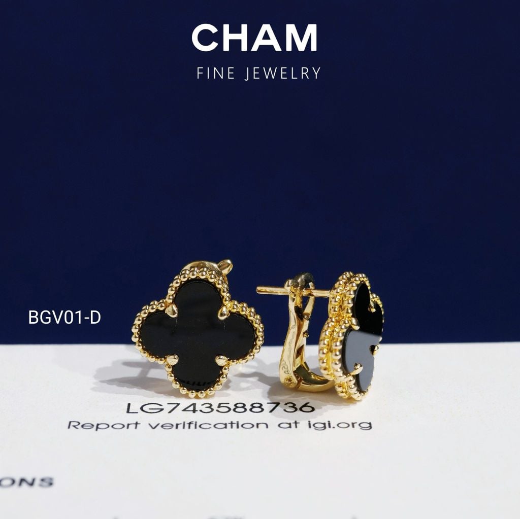 Hoa Tai BGV01 Vàng 10k Kim Cương Lab Grown Diamond