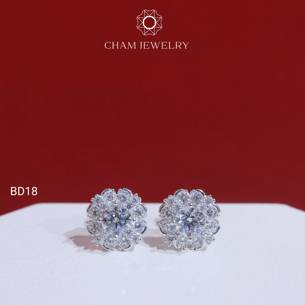 Hoa Tai CHAM JEWERLY BD18, Chủ 4.5mm (Barcode TBD1418)