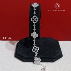 Lắc Tay LT195 CHAM JEWELRY, Lắc Cỏ 4 Lá (Barcode CTNT34).