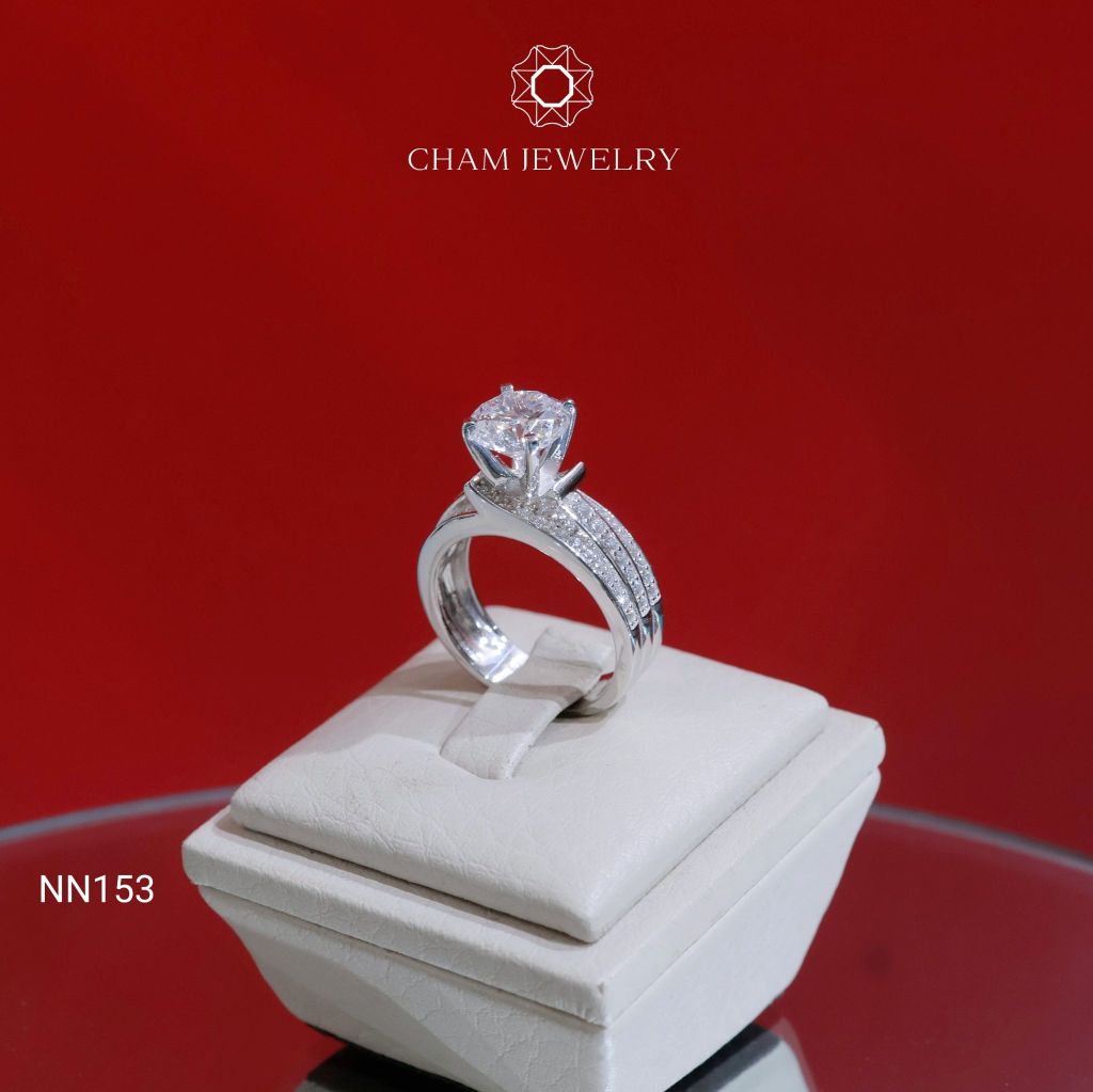 Nhẫn NN153 CHAM JEWELRY, Chủ 8.0mm (Barcode TNN1770)