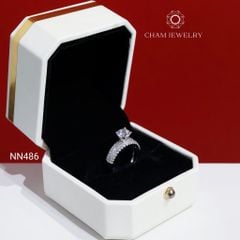 Nhẫn NN486 CHAM JEWELRY, Chủ 6.5mm ( C-NHN176(B4) ).