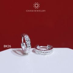 Hoa Tai CHAM JEWERLY BK26, Bản 3.0mm (TBK355)