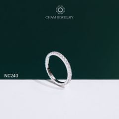Nhẫn NC240 CHAM JEWELRY, Nhẫn Full Hàng Đá Moissanite (Barcode OCNN73)