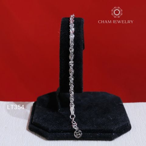 Lắc Tay LT354 CHAM JEWELRY , Xoắn Bướm 4.0mm Charm Cỏ 4 Lá (Barcode TLBC783).