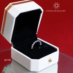 Nhẫn NC100 CHAM JEWELRY, Full Đá Moissanite (Barcode OHN04)