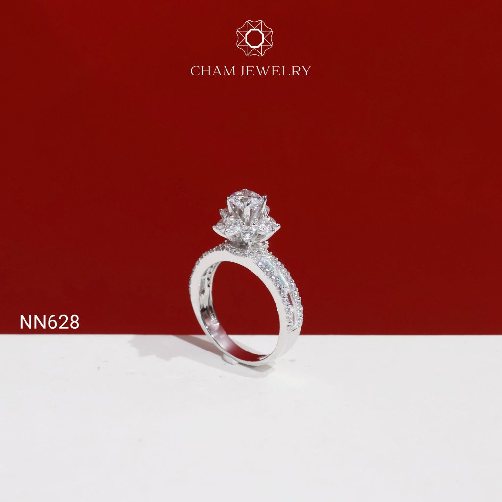 Nhẫn NN628 CHAM JEWELRY, Nhẫn Hoa Tia Chủ 5.0mm ( C-NHN121(D3) ).
