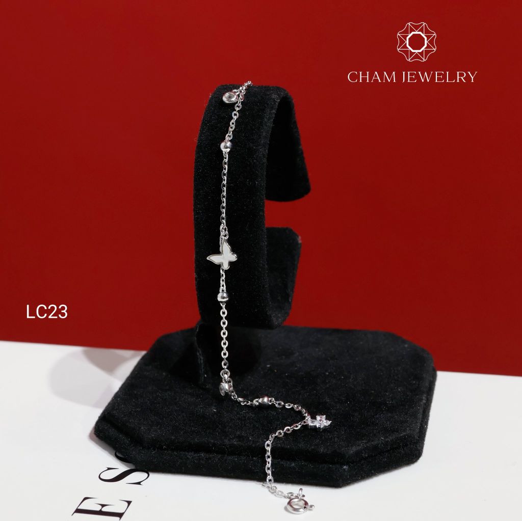Lắc Chân LC23 CHAM JEWELRY, Lắc Chân Charm Bướm Xà Cừ (Barcode CTNC104) .