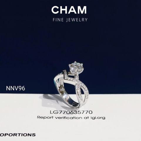 Nhẫn Nữ NNV96 Vàng 10k Chủ 6.3mm Kim Cương Lab Grown Diamond ( Barcode CNNV03)