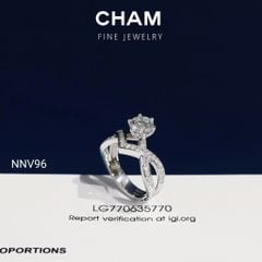 Nhẫn Nữ NNV96 Vàng 10k Chủ 6.3mm Kim Cương Lab Grown Diamond ( Barcode CNNV03)