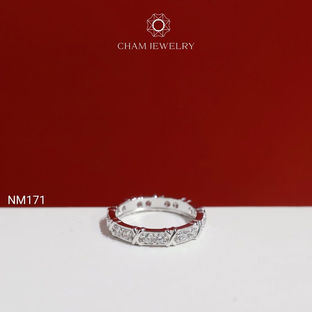 Nhẫn NM171 CHAM JEWELRY, Nhẫn Kiểu Full Đá  (Barcode NNH144).