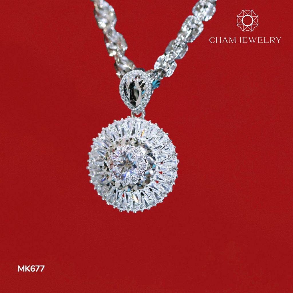 Mặt Dây Chuyền MK677 CHAM JEWELRY, Viên Chủ 7.0mm (Barcode TMA1778).