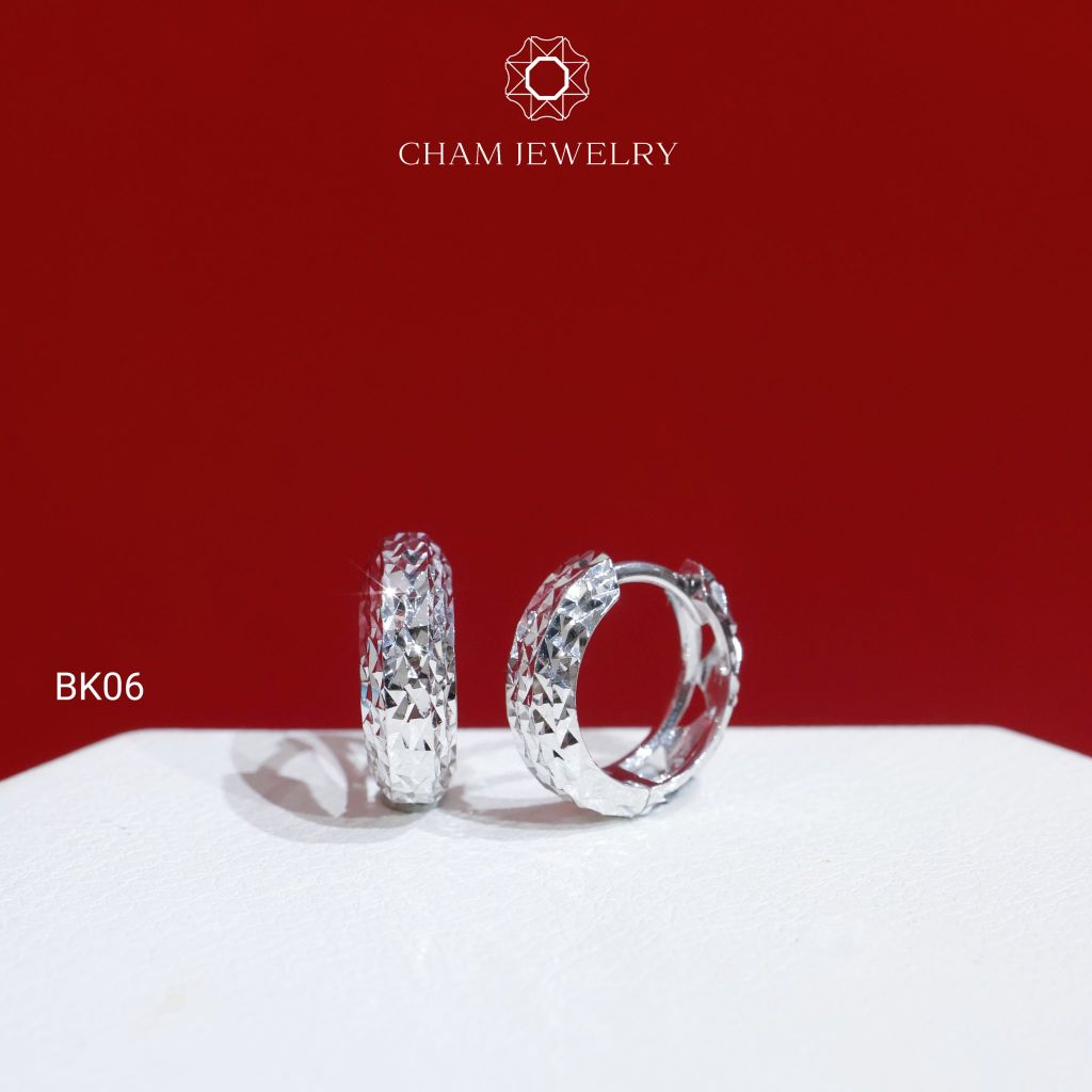 Hoa Tai BK06 CHAM JEWELRY, Bản 4.5mm ( Barcode TBK202)