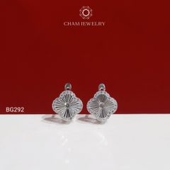Hoa Tai BG292 CHAM JEWELRY, Cỏ 4 Lá Bản 9.0mm ( TBG929 ).