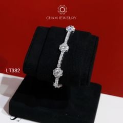 Lắc Tay LT382 CHAM JEWELRY, Lắc Tay Kiểu Full Đá Chủ 4.5mm(Barcode NLHN32)