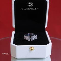 Nhẫn NM137 CHAM JEWELRY, Nhẫn Chữ H Bản 5.5mm (Barcode CNNAM47).