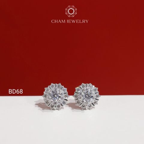 Hoa Tai BD68 CHAM JEWELRY, Chủ 4.5mm (Barcode TBD1756).