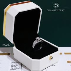 Nhẫn NC257 CHAM JEWELRY, Nhẫn Full Đá Moissanite Chủ 5.4mm(Barcode OCNN59)