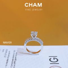 Nhẫn Nữ NNV09 Vàng 10k Chủ 6.3mm E VVS2 Kim Cương Lab Grown Diamond