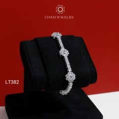 Lắc Tay LT382 CHAM JEWELRY, Lắc Tay Kiểu Full Đá Chủ 4.5mm(Barcode NLHN32)