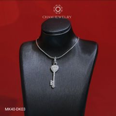 Mặt Dây Chuyền MK40 CHAM JEWELRY, Mặt Chìa Khóa Trái Tim Bản 8.0mm