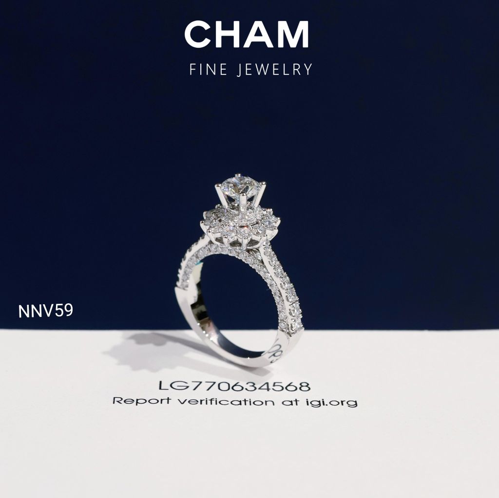 Nhẫn Nữ NNV59 Vàng 10k Chủ 5.4 Kim Cương Lab Grown Diamond