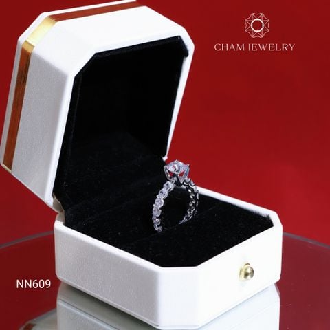 Nhẫn NN609 CHAM JEWELRY, Nhẫn Full Đá,Chủ 7.0mm.