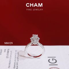 Nhẫn Nữ NNV29 Vàng 10k Chủ 4.5mm Kim Cương Lab Grown Diamond