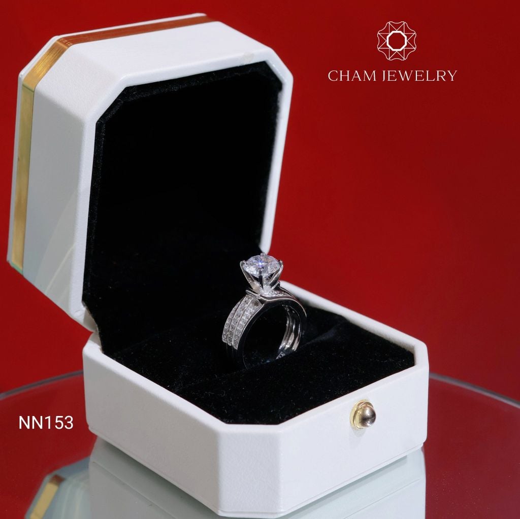 Nhẫn NN153 CHAM JEWELRY, Chủ 8.0mm (Barcode TNN1770)