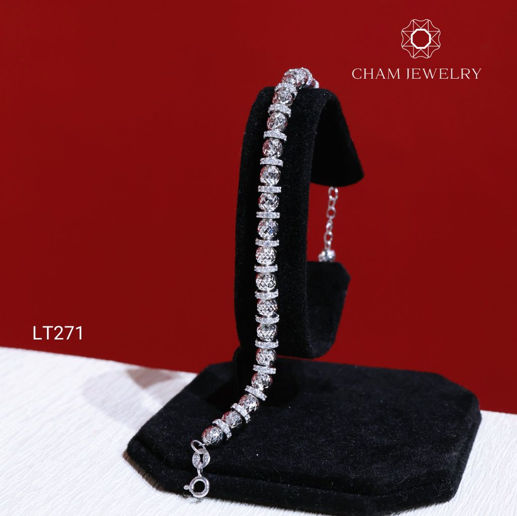 Lắc Tay CHAM JEWELRY LT271, Lắc Bi Bản 5.0mm ( Barcode TLBC511)