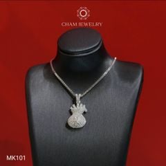 Mặt Dây Chuyền MK101 CHAM JEWERLY, Mặt Túi Tiền Bản Nhỏ (Barcode TVB208M).