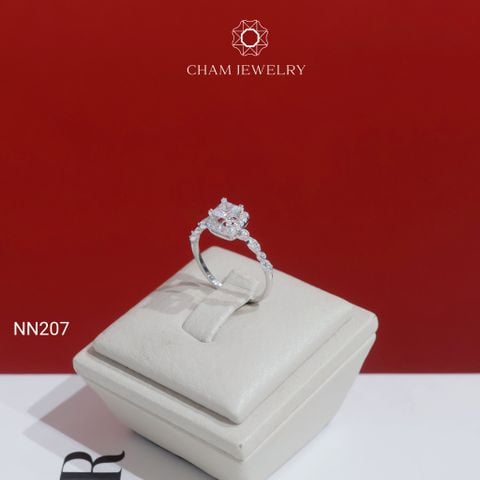 Nhẫn NN207 CHAM JEWELRY, Chủ Vuông 4.0mm (Barcode TVB327N)