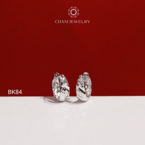 Hoa Tai BK84 CHAM JEWELRY, Hoa Tai Khoen Chạm Máy Bản 4.5mm ( TBK220 )
