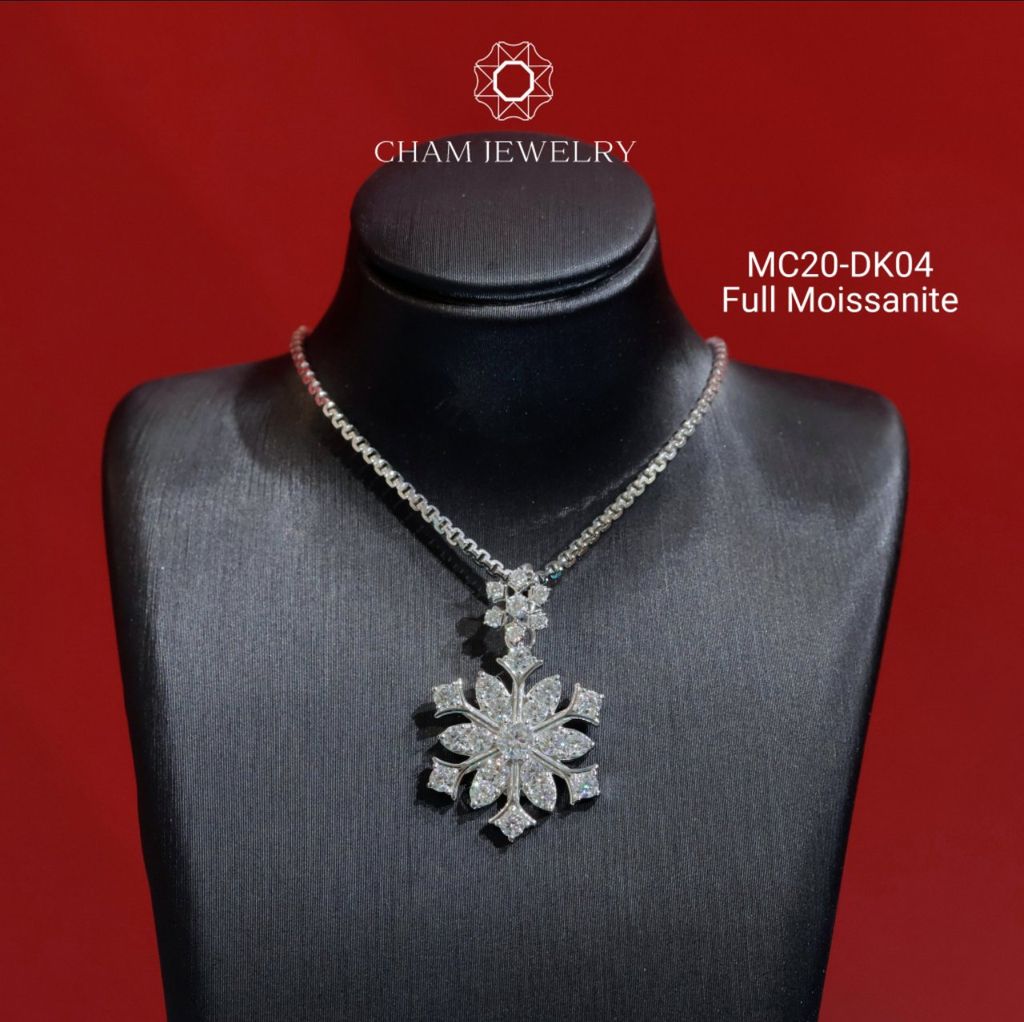 Mặt Dây Chuyền MC20 CHAM JEWELRY ,Full Moissanite Cao Cấp (Barcode OHM02).