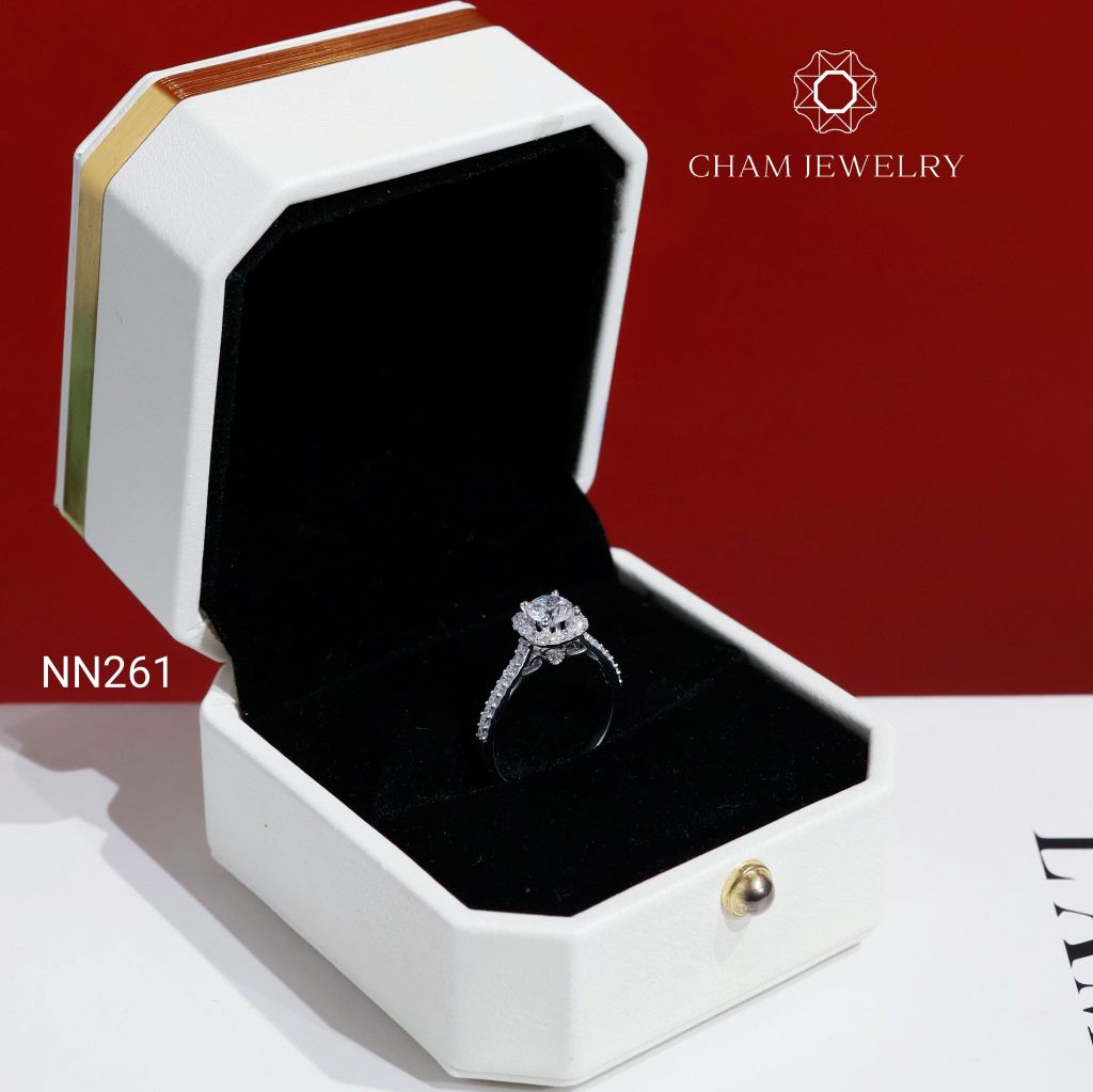 Nhẫn CHAM JEWELRY NN261, Nhẫn Vuông Chủ 5.0mm (Barcode TNN1869)
