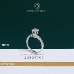 Nhẫn NC68 CHAM JEWELRY, Full Moissanite Chủ 5.4mm (Barcode ONNU87)