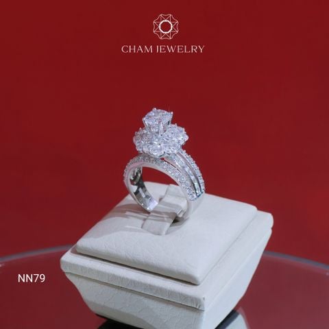 Nhẫn NN79 CHAM JEWELRY , Chủ 6.5mm (Barcode TNN1203)