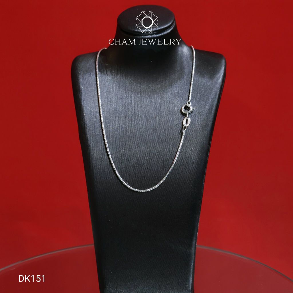 Dây Chuyền DK151 CHAM JEWELRY, Dây Mì Kim Cương Bản 1.0mm ( Barcode CDAYY214 ).