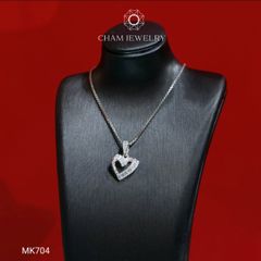 Mặt Dây Chuyền MK704 CHAM JEWELRY, Mặt Trái Tim Full Đá Barget (Barcode TMA982).