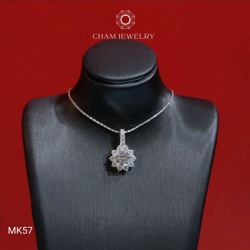 Mặt Dây Chuyền MK57 CHAM JEWELRY, Mặt Hoa Mai Chủ 6.0mm (Barcode TMX383)