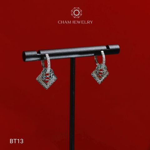 Hoa Tai CHAM JEWERLY BT13, Hoa Tai Kim Tiền ( Barcode TBT738).