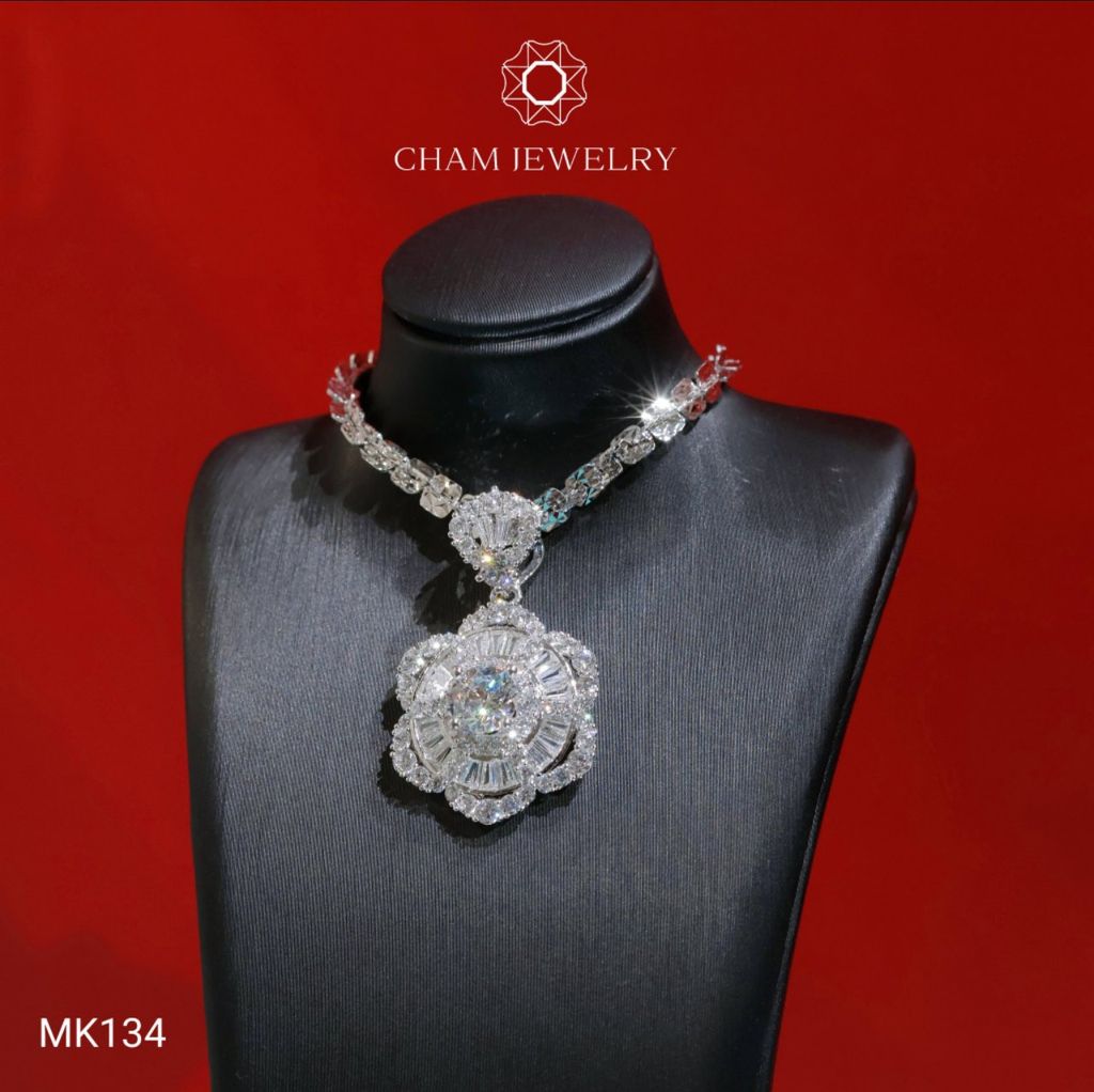 Mặt Dây Chuyền MK134 CHAM JEWELRY, Mặt Hoa Mai Chủ 7.0mm (Barcode TMA757)