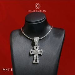Mặt Dây Chuyền MK115 CHAM JEWELRY, Mặt Thánh Giá Full Đá (Barcode TMTG156)